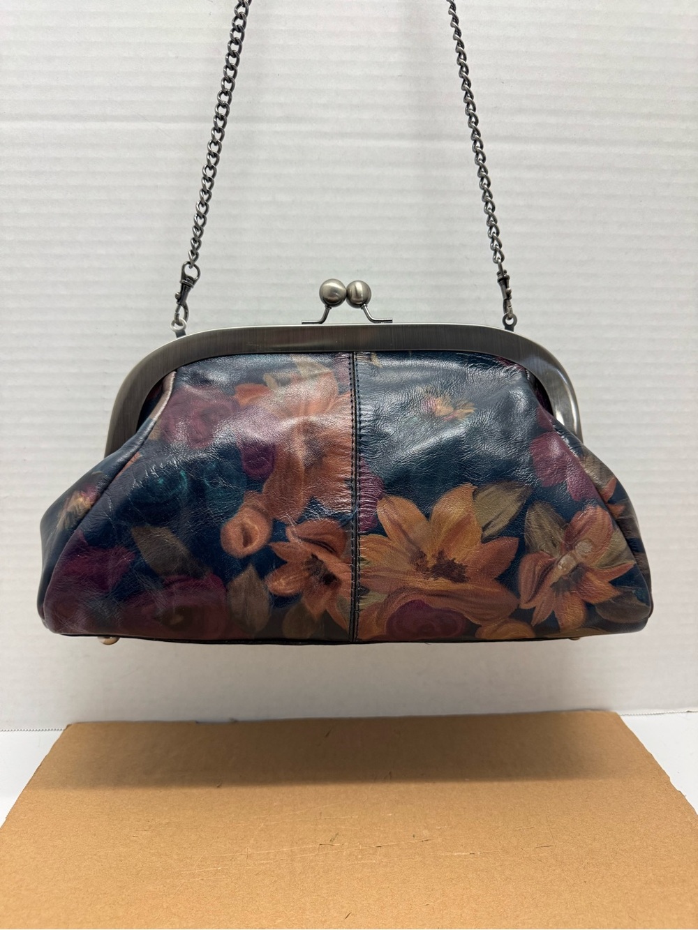 Patricia Nash Mia Frame Leather Satchel / Clutch